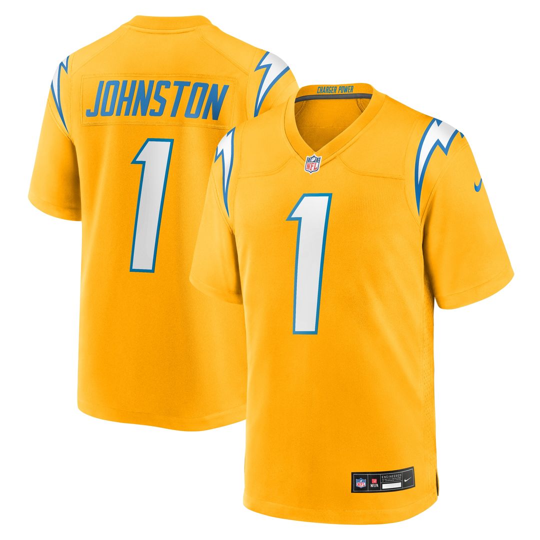 Quentin Johnston Los Angeles Chargers Nike Alternate Charger Power Game Player Jersey - Gold Official NFL Team Apparel Football Fan Gear