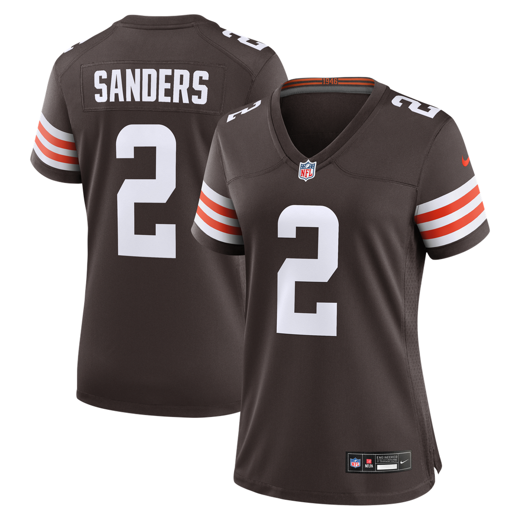 Shedeur Sanders Cleveland Browns Nike Women's Team Game Jersey - Brown Official NFL Team Apparel Football Fan Gear