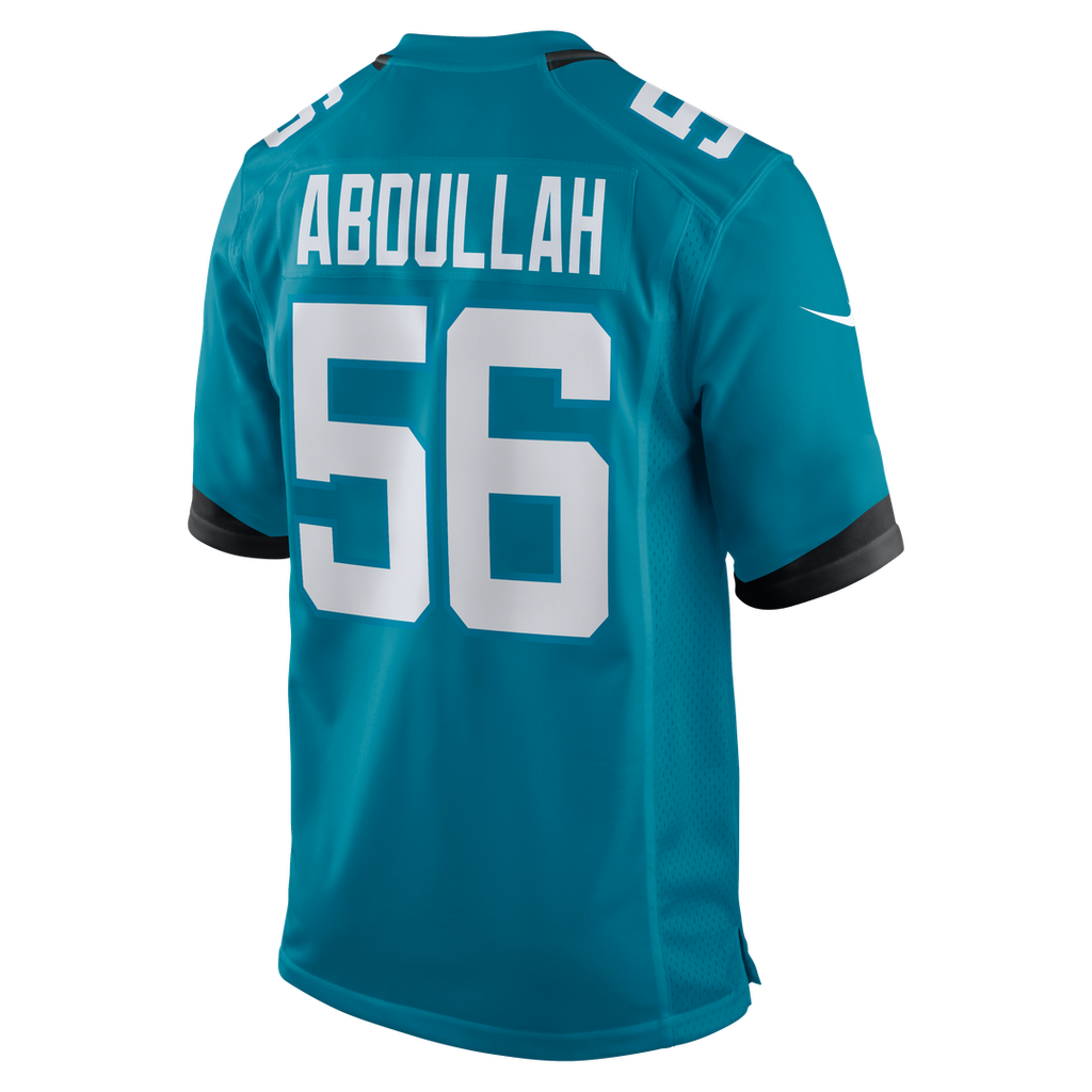 Yasir Abdullah Jacksonville Jaguars Nike Team Game Jersey - Teal Official NFL Team Apparel Football Fan Gear