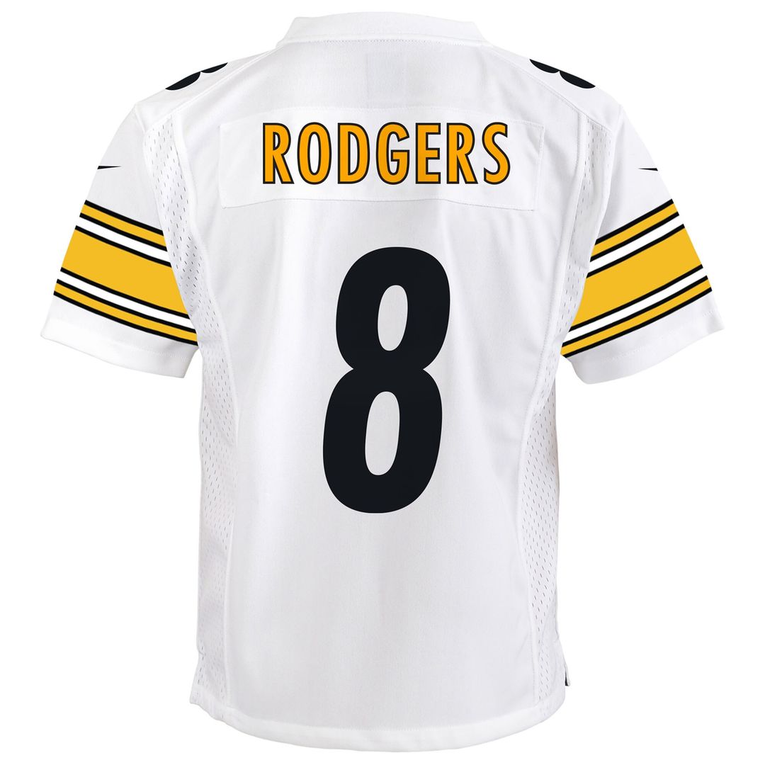 Aaron Rodgers Pittsburgh Steelers Nike Youth Game Jersey – White Official NFL Team Apparel Football Fan Gear