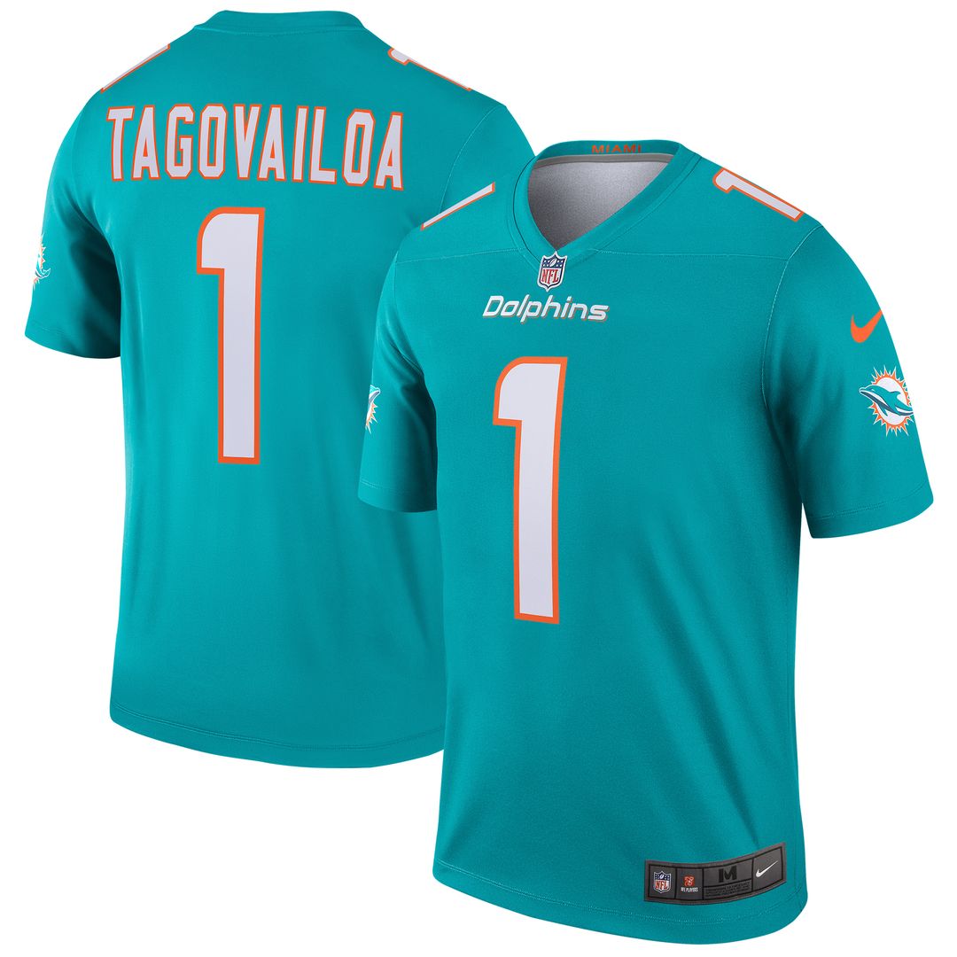 Tua Tagovailoa Miami Dolphins Nike Legend Player Performance Top - Aqua NFL Fan Gear Popular Style