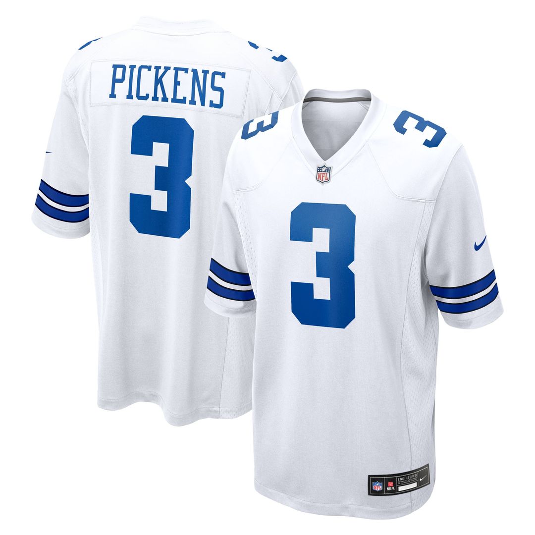 George Pickens Dallas Cowboys Nike Game Jersey - White Official NFL Team Apparel Football Fan Gear