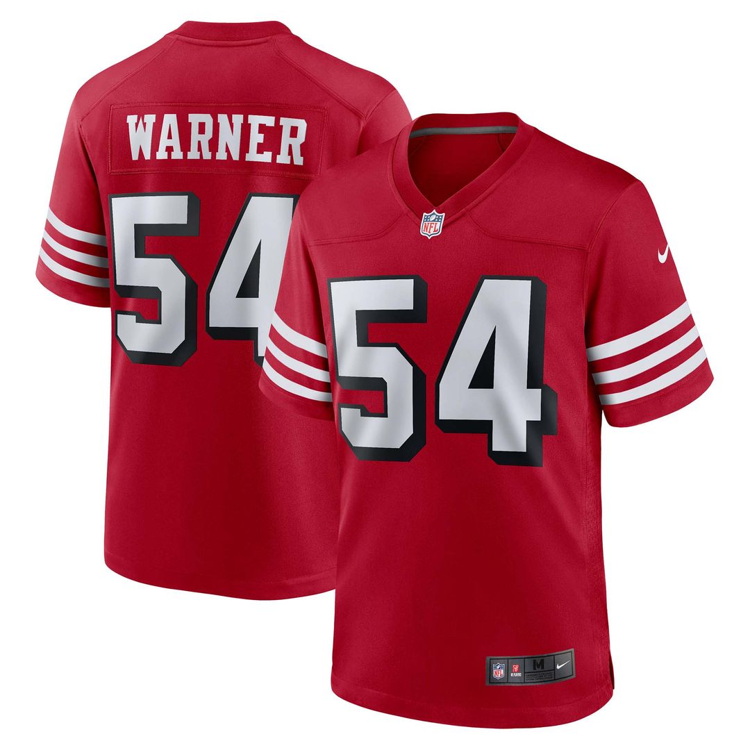 Fred Warner San Francisco 49ers Nike Alternate Game Jersey - Scarlet Official NFL Team Apparel Football Fan Gear