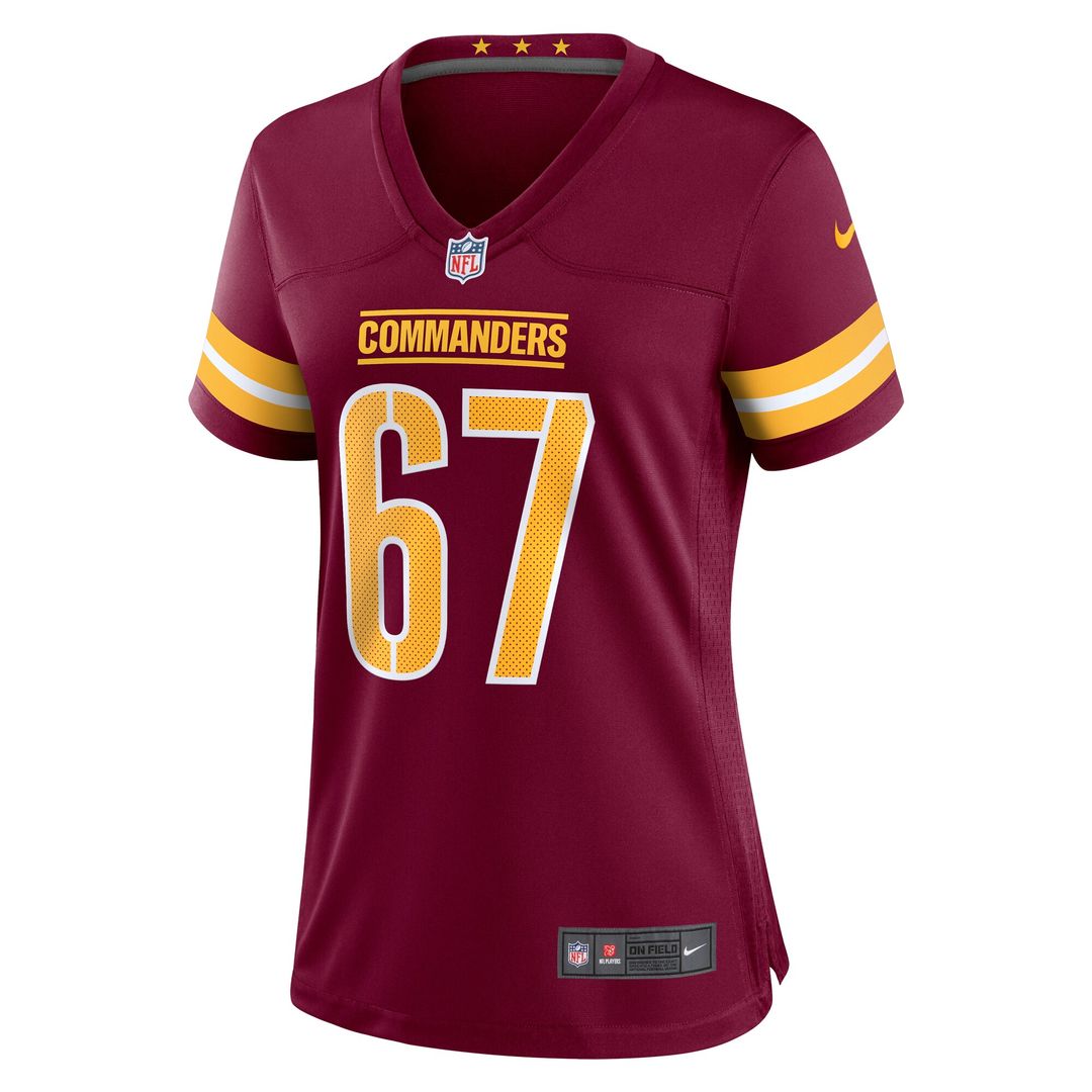 Nick Allegretti Washington Commanders Nike Women's Game Jersey - Burgundy Official NFL Team Apparel Football Fan Gear