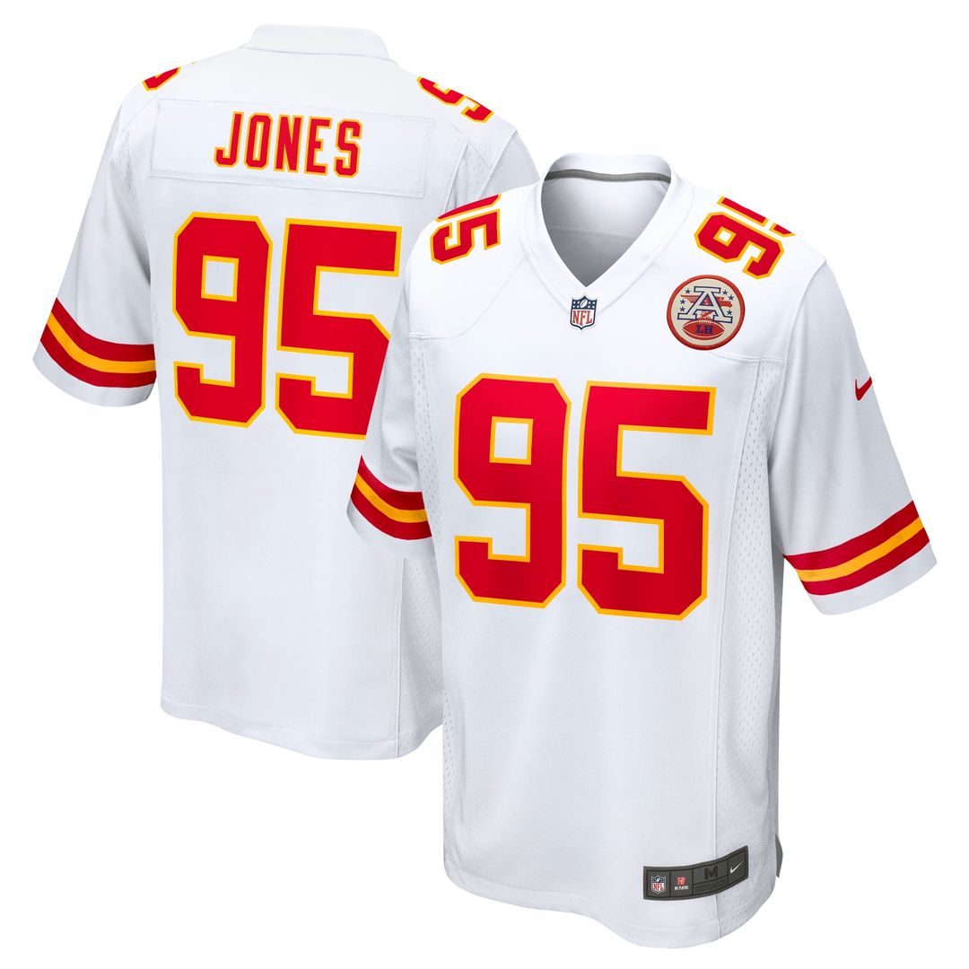 Chris Jones Kansas City Chiefs Nike Game Jersey - White Official NFL Team Apparel Football Fan Gear