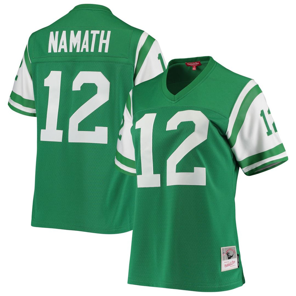 Joe Namath New York Jets Mitchell & Ness Women's 1969 Legacy Replica Jersey - Green Official NFL Team Apparel Football Fan Gear