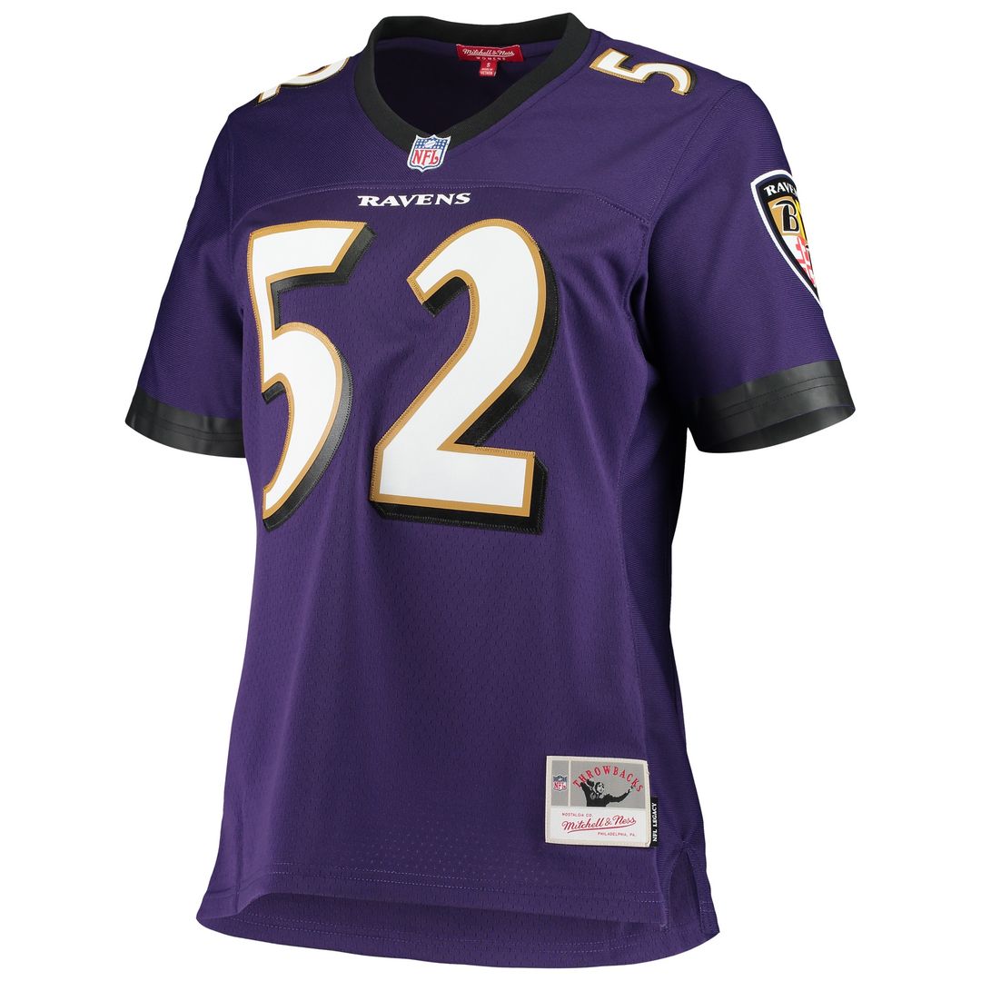 Ray Lewis Baltimore Ravens Mitchell & Ness Women's Legacy Replica Team Jersey - Purple Official NFL Team Apparel Football Fan Gear