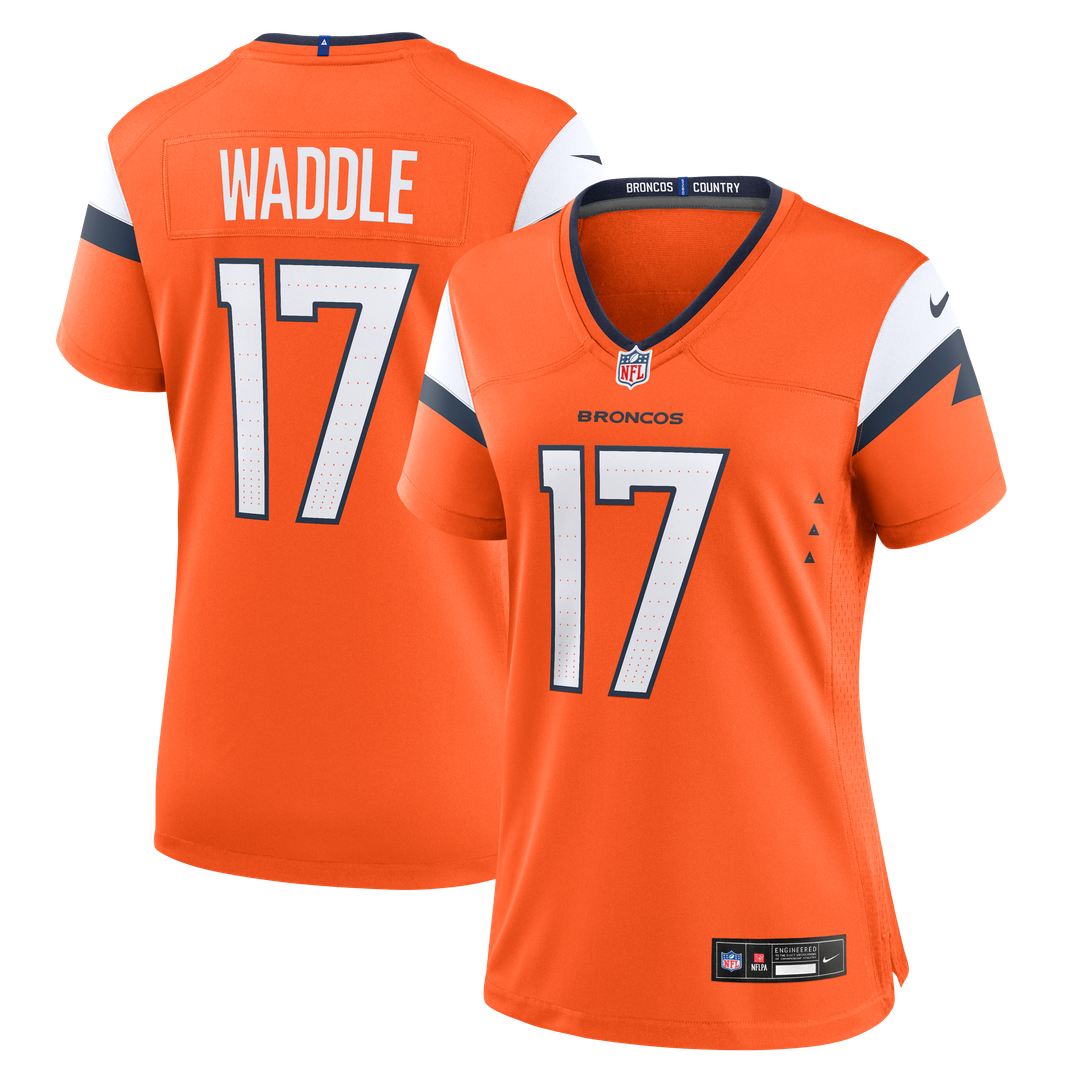 Jaylen Waddle Denver Broncos Nike Women's Game Jersey - Orange Official NFL Team Apparel Football Fan Gear