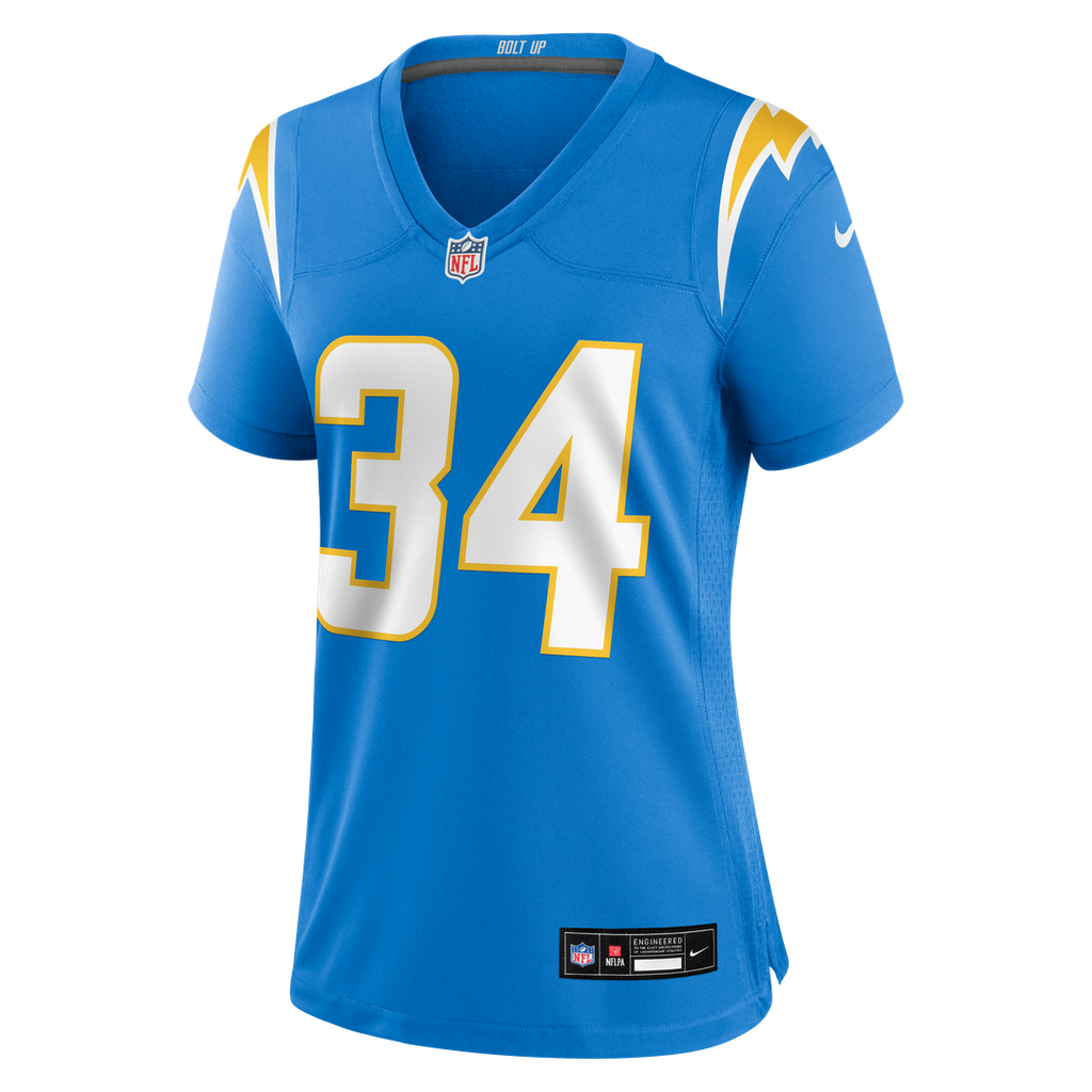 Keaton Mitchell Los Angeles Chargers Nike Women's Team Game Jersey - Powder Blue Official NFL Team Apparel Football Fan Gear