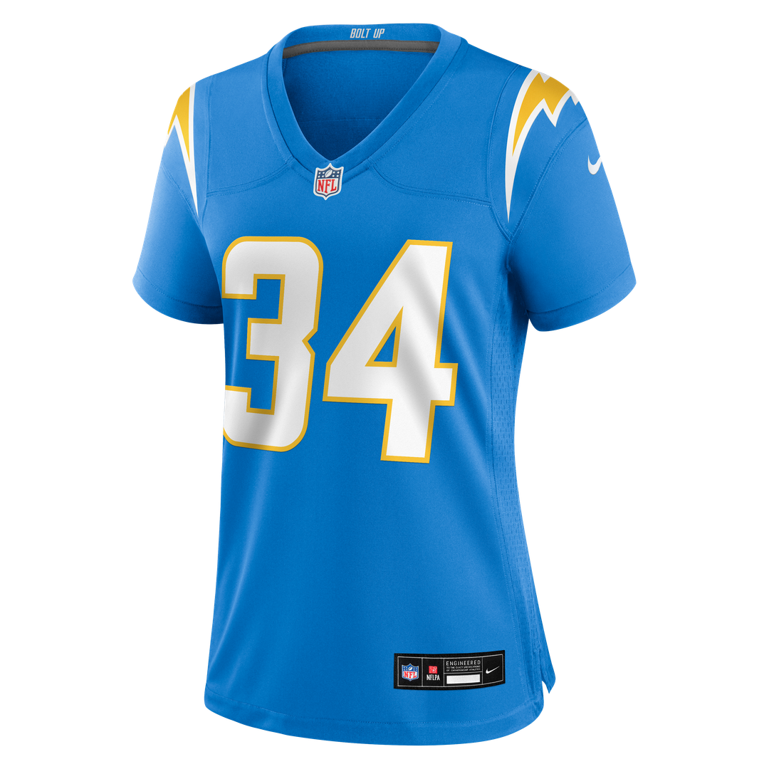 Keaton Mitchell Los Angeles Chargers Nike Women's Team Game Jersey - Powder Blue Official NFL Team Apparel Football Fan Gear
