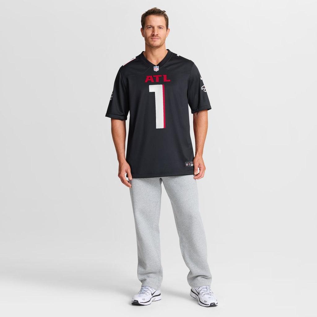 Number 1 Groom Atlanta Falcons Nike Game Jersey - Black Official NFL Team Apparel Football Fan Gear