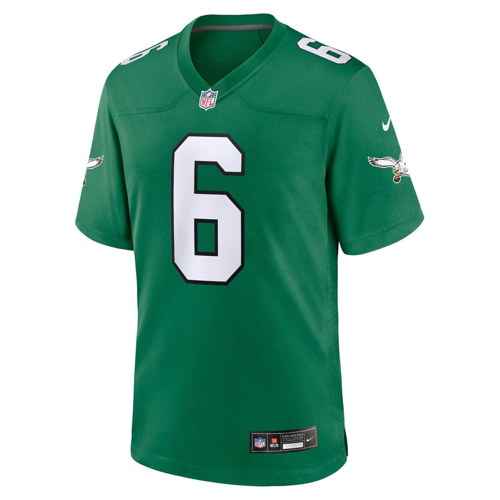 DeVonta Smith Philadelphia Eagles Nike Alternate Game Player Jersey - Kelly Green Official NFL Team Apparel Football Fan Gear