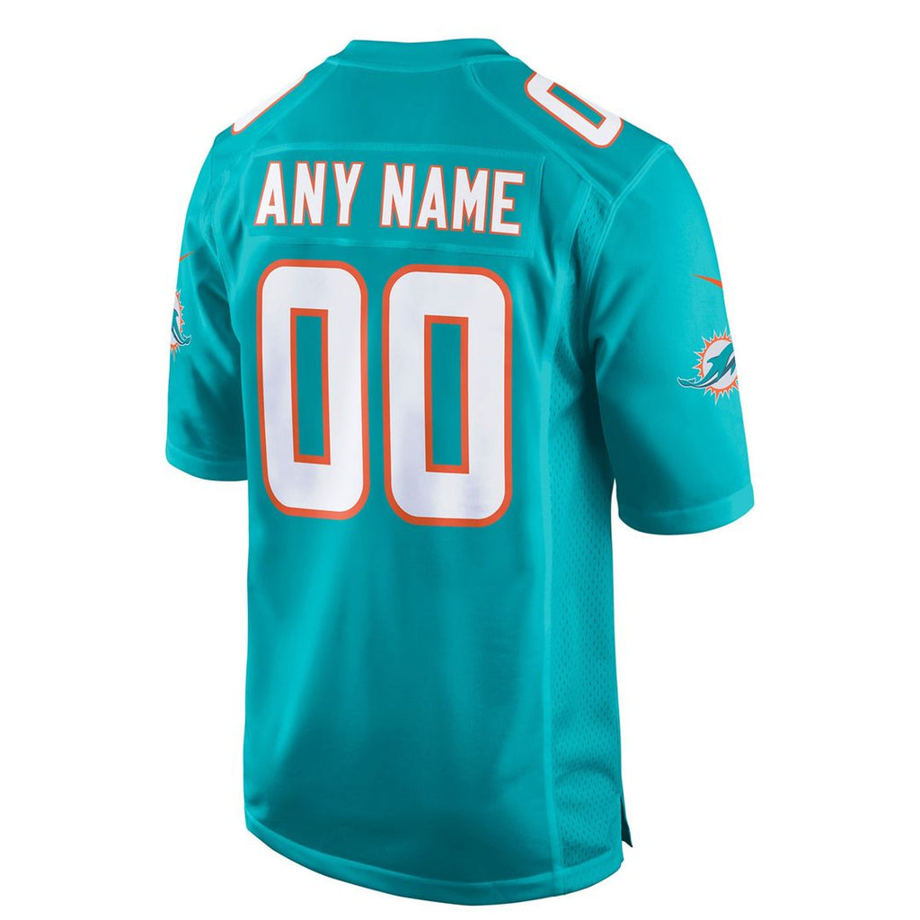 Miami Dolphins Nike Youth Custom Game Jersey - Aqua Official NFL Team Apparel Football Fan Gear