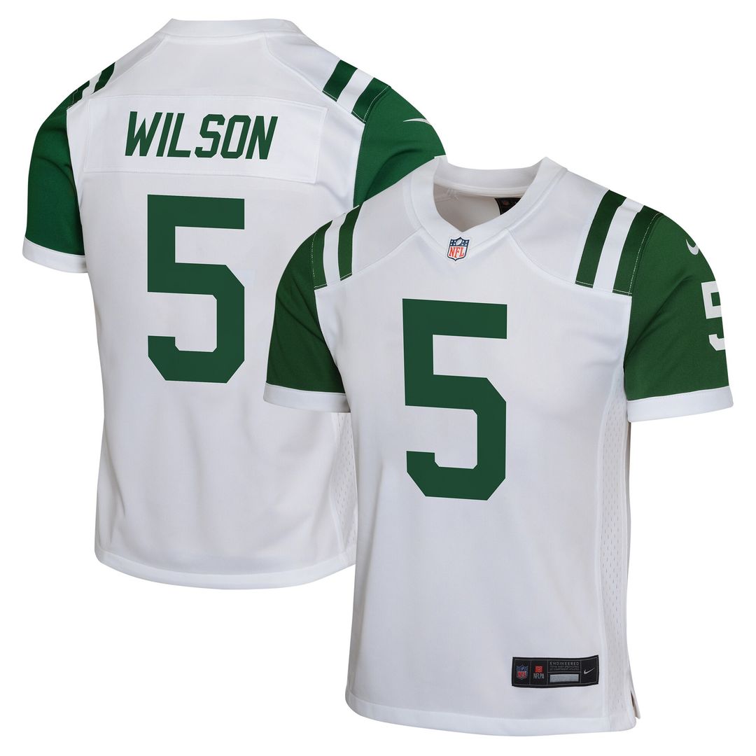 Garrett Wilson New York Jets Nike Youth Game Jersey - White Official NFL Team Apparel Football Fan Gear