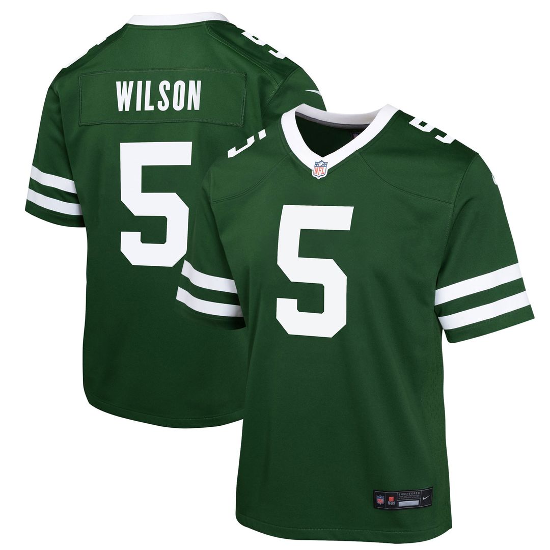 Garrett Wilson New York Jets Nike Youth Game Jersey - Green Official NFL Team Apparel Football Fan Gear