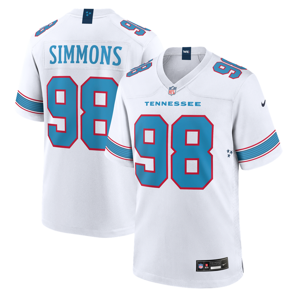 Jeffery Simmons Tennessee Titans Nike Game Jersey - White Official NFL Team Apparel Football Fan Gear
