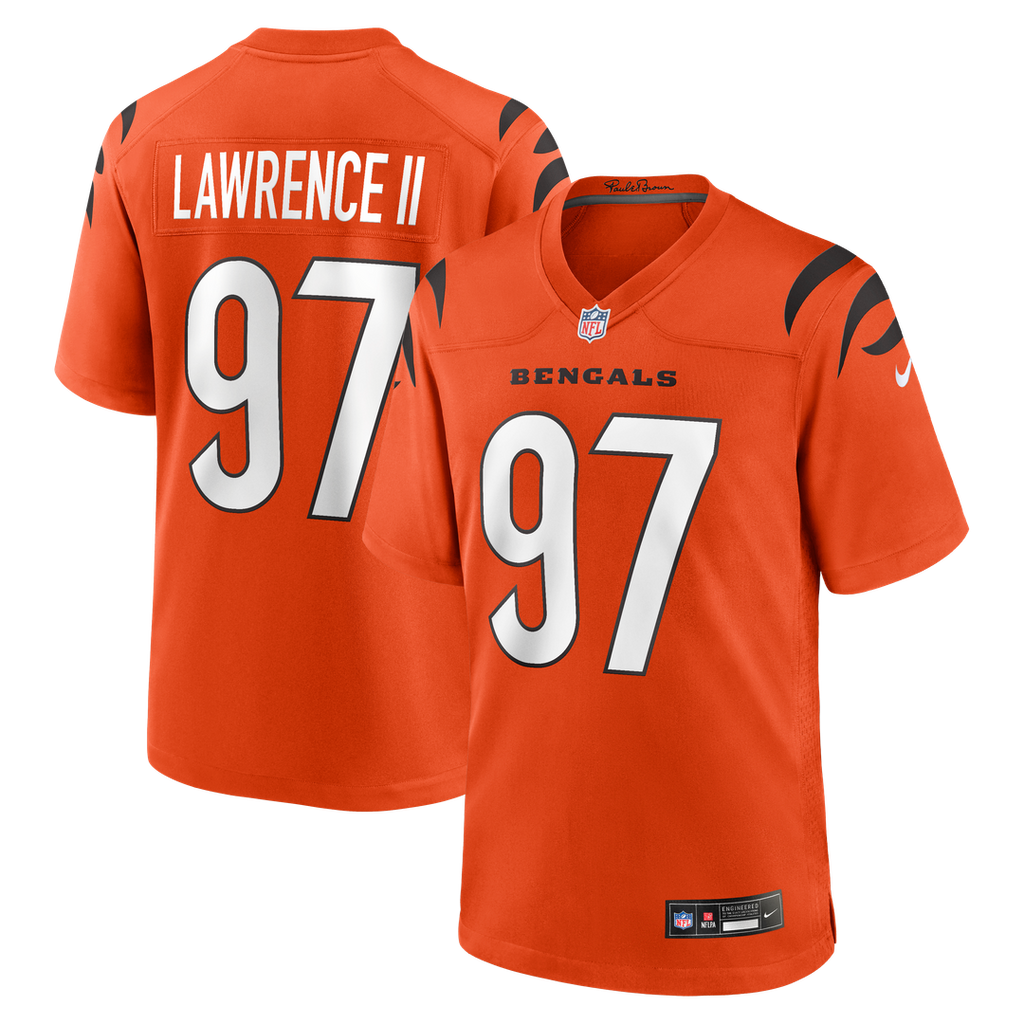 Dexter Lawrence II Cincinnati Bengals Nike Game Jersey - Orange Official NFL Team Apparel Football Fan Gear