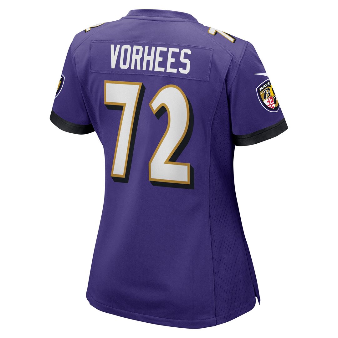 Andrew Vorhees Baltimore Ravens Nike Women's Game Jersey - Purple Official NFL Team Apparel Football Fan Gear