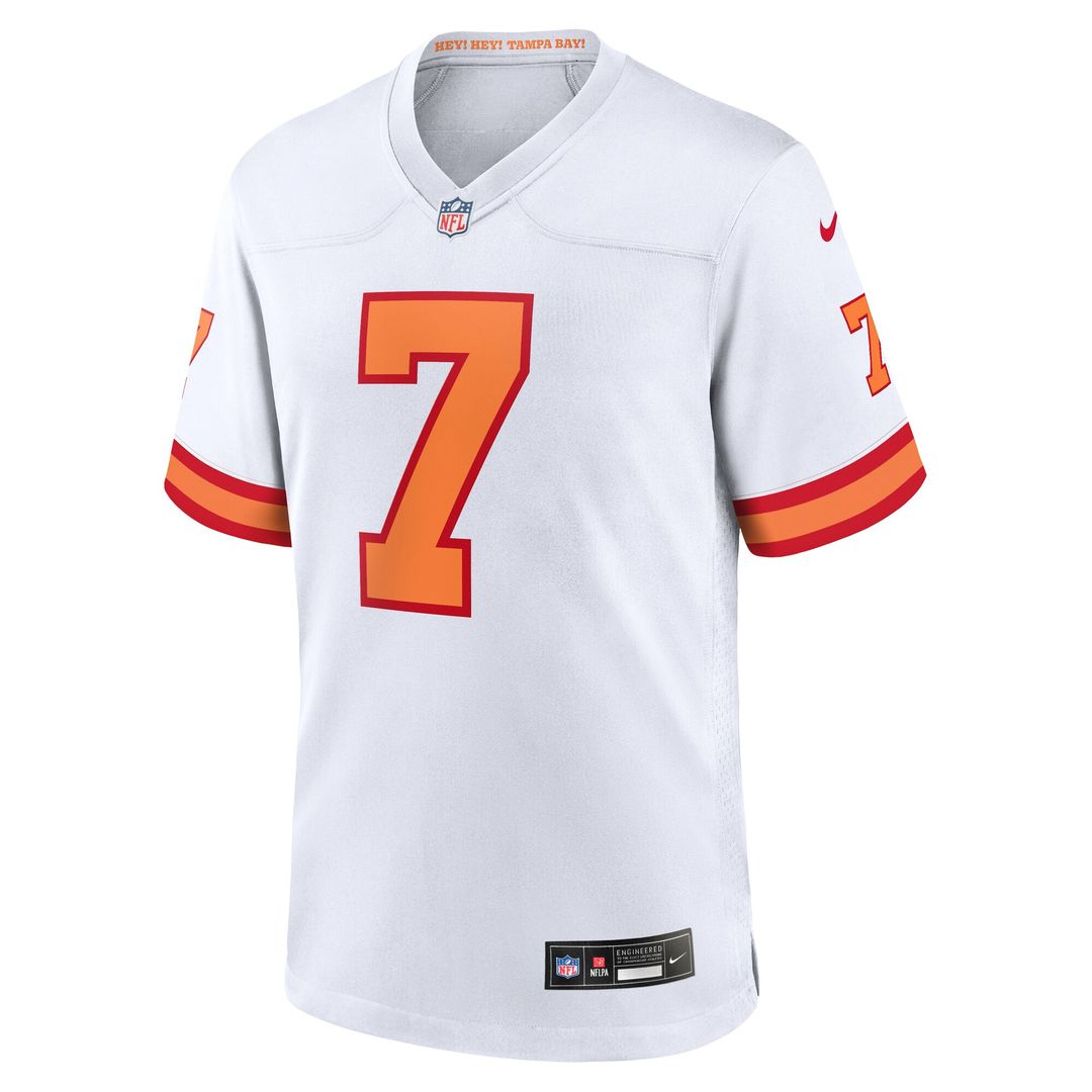 Bucky Irving '76 Tampa Bay Buccaneers Nike Game Jersey - White Official NFL Team Apparel Football Fan Gear