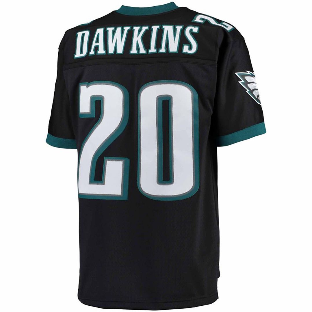 Brian Dawkins Philadelphia Eagles Mitchell & Ness Big & Tall 2004 Retired Player Replica Jersey - Black Official NFL Team Apparel Football Fan Gear