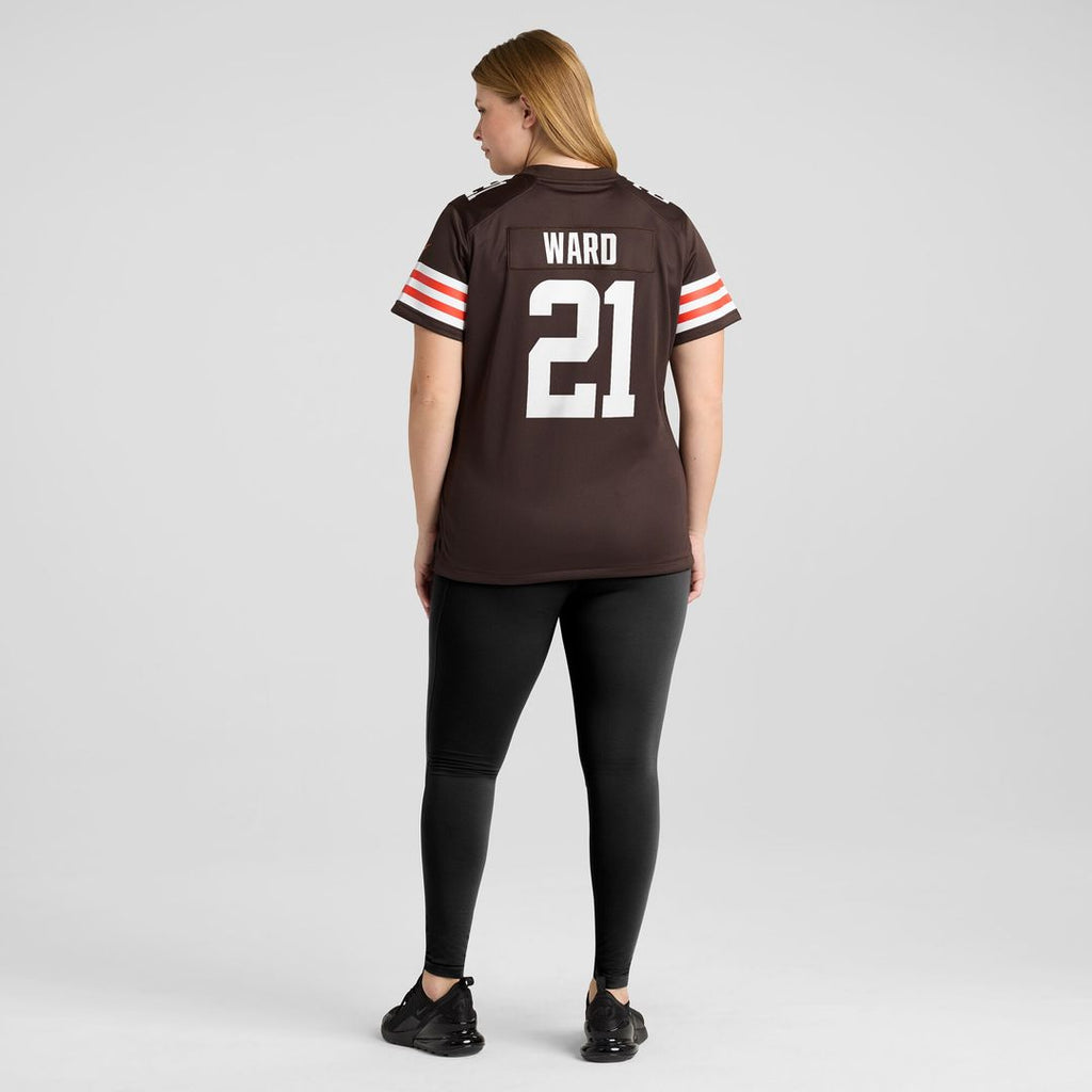 Denzel Ward Cleveland Browns Nike Women's Player Game Jersey - Brown Official NFL Team Apparel Football Fan Gear