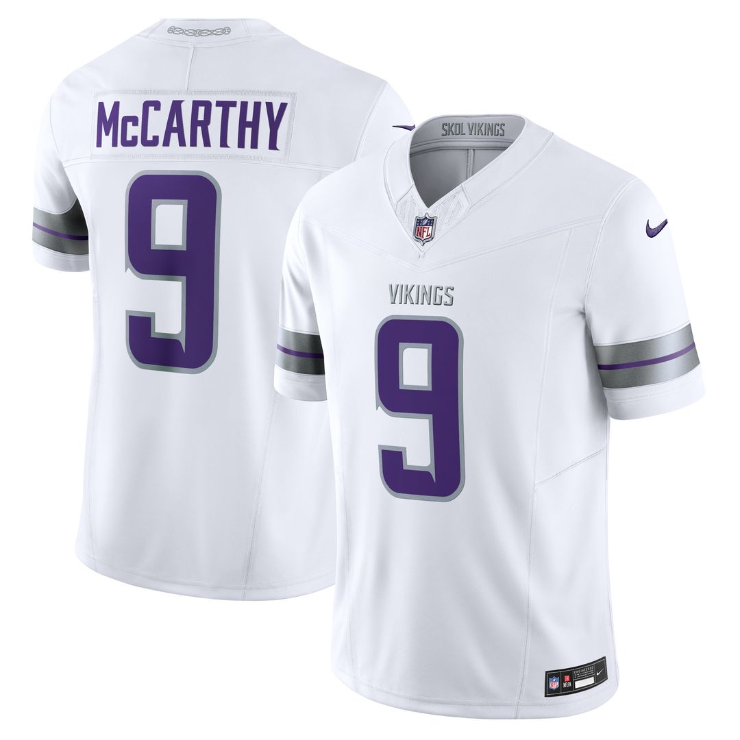 J.J. McCarthy Minnesota Vikings Nike Vapor F.U.S.E. Limited Jersey - White Official NFL Team Apparel Football Fan Gear