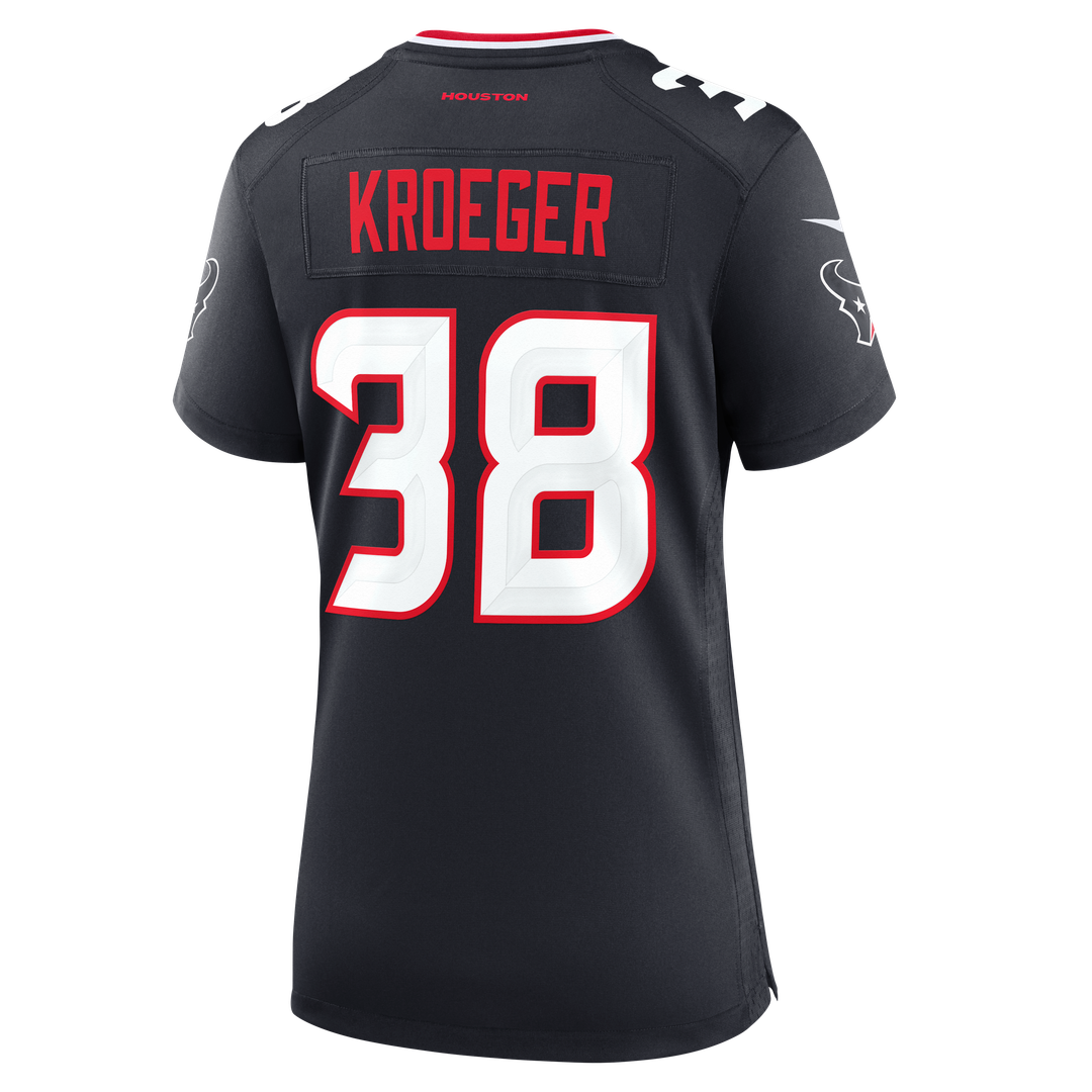 Kai Kroeger Houston Texans Nike Women's Team Game Jersey - Navy Official NFL Team Apparel Football Fan Gear