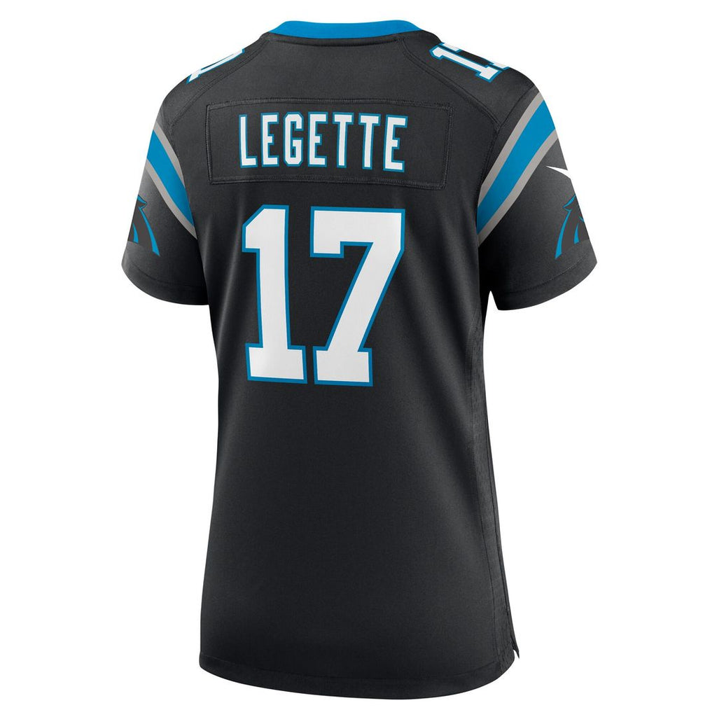 Xavier Legette Carolina Panthers Nike Women's Game Jersey - Black Official NFL Team Apparel Football Fan Gear