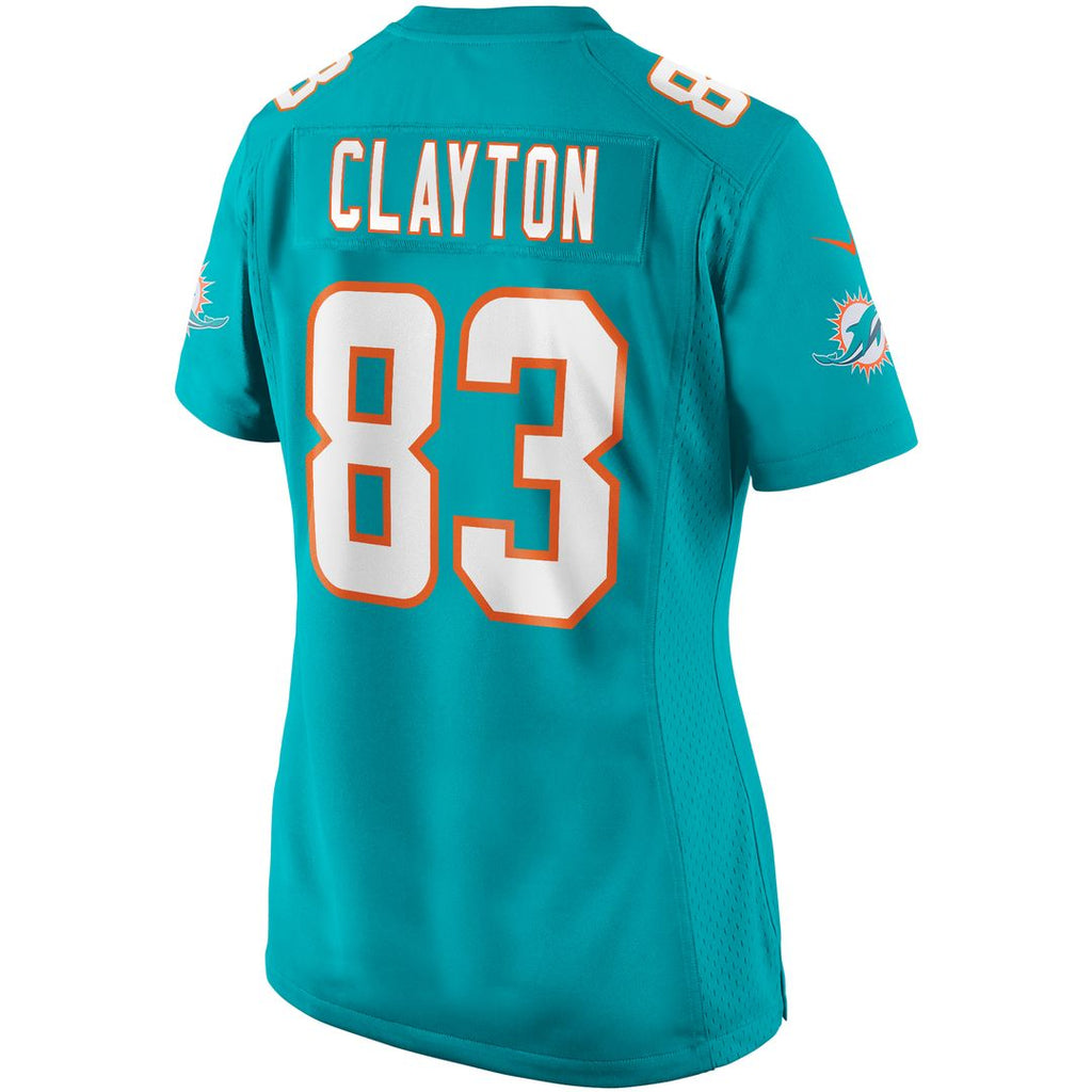 Mark Clayton Miami Dolphins Nike Women's Game Retired Player Jersey - Aqua Official NFL Team Apparel Football Fan Gear