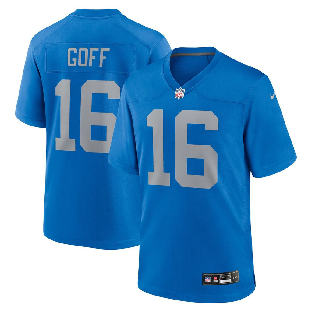 Jared Goff Detroit Lions Nike Alternate Game Jersey - Blue Official NFL Team Apparel Football Fan Gear
