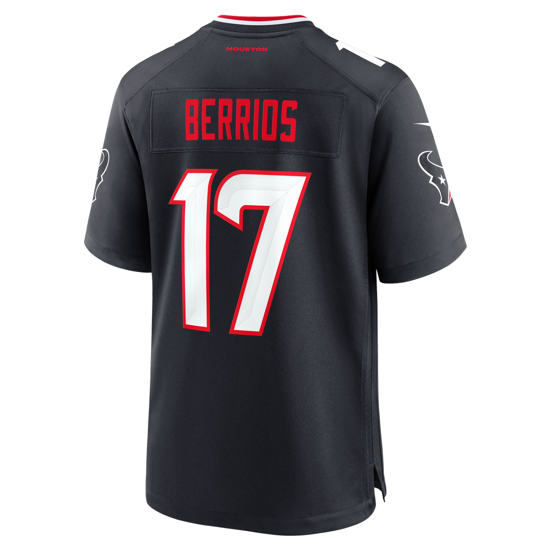 Braxton Berrios Houston Texans Nike Team Game Jersey - Navy Official NFL Team Apparel Football Fan Gear