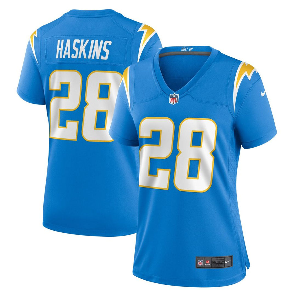 Hassan Haskins Los Angeles Chargers Nike Women's Game Jersey - Powder Blue Official NFL Team Apparel Football Fan Gear
