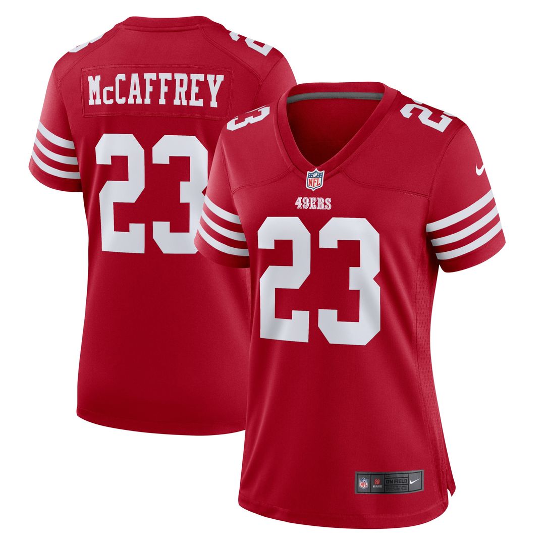 Christian McCaffrey San Francisco 49ers Nike Women's Player Jersey - Scarlet Official NFL Team Apparel Football Fan Gear