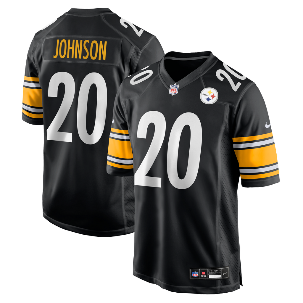 Kaleb Johnson Pittsburgh Steelers Nike Team Game Jersey - Black Official NFL Team Apparel Football Fan Gear