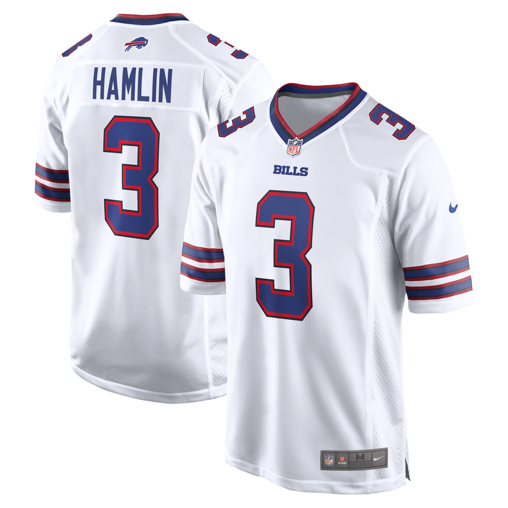 Damar Hamlin Buffalo Bills Nike Game Jersey - White Official NFL Team Apparel Football Fan Gear