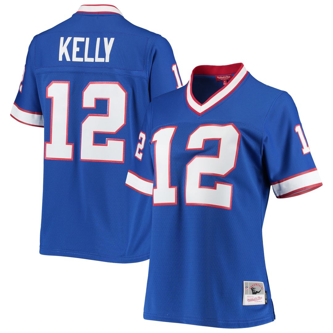 Jim Kelly Buffalo Bills Mitchell & Ness Women's 1990 Legacy Replica Jersey - Royal Official NFL Team Apparel Football Fan Gear
