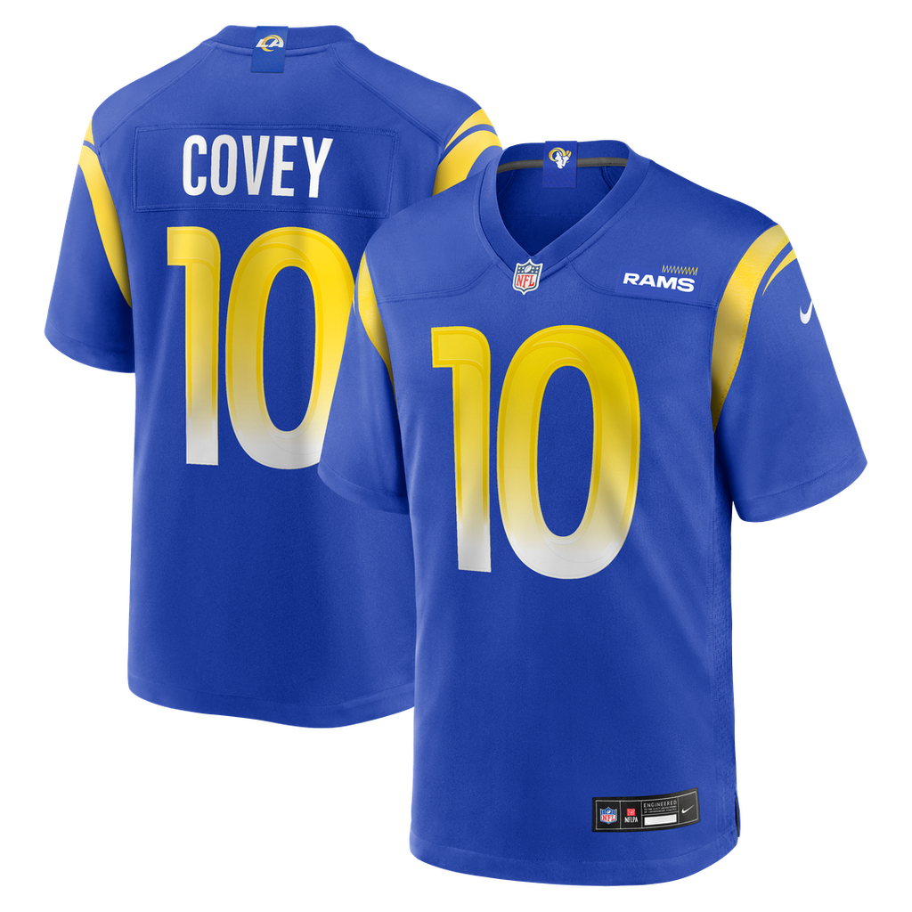 Britain Covey Los Angeles Rams Nike Team Game Jersey - Royal Official NFL Team Apparel Football Fan Gear
