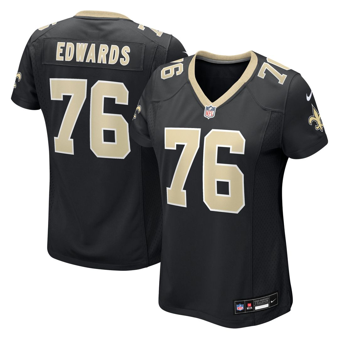 David Edwards New Orleans Saints Nike Women's Team Game Jersey - Black Official NFL Team Apparel Football Fan Gear