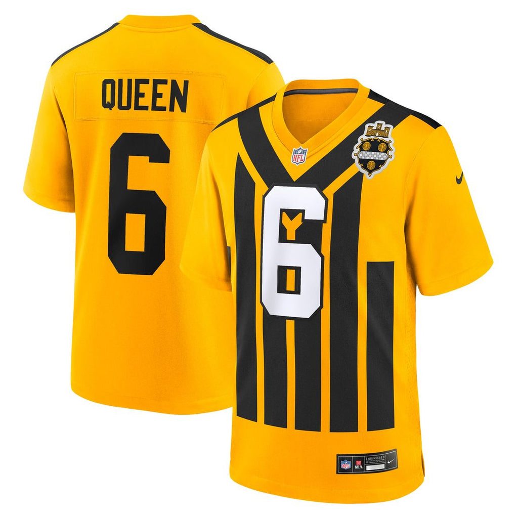 Patrick Queen Pittsburgh Steelers Nike Alternate 1933 Throwback Game Jersey - Gold Official NFL Team Apparel Football Fan Gear