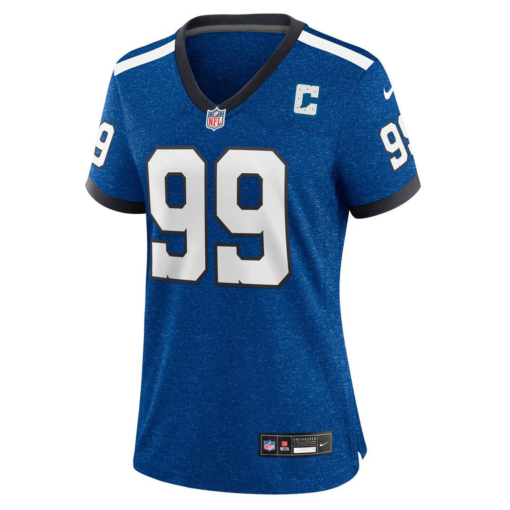 DeForest Buckner Indianapolis Colts Nike Women's Indiana Nights Alternate Game Jersey - Royal Official NFL Team Apparel Football Fan Gear
