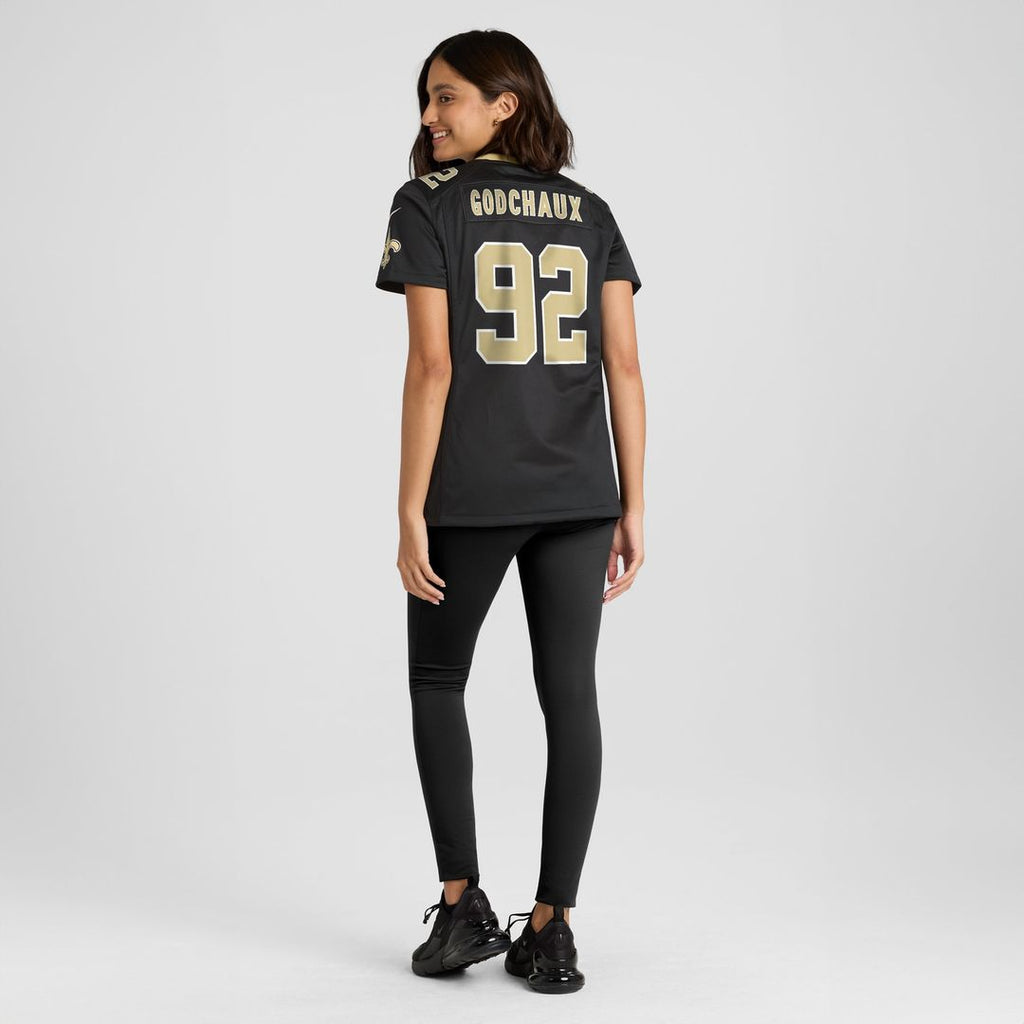 Davon Godchaux New Orleans Saints Nike Women's Team Game Jersey - Black Official NFL Team Apparel Football Fan Gear