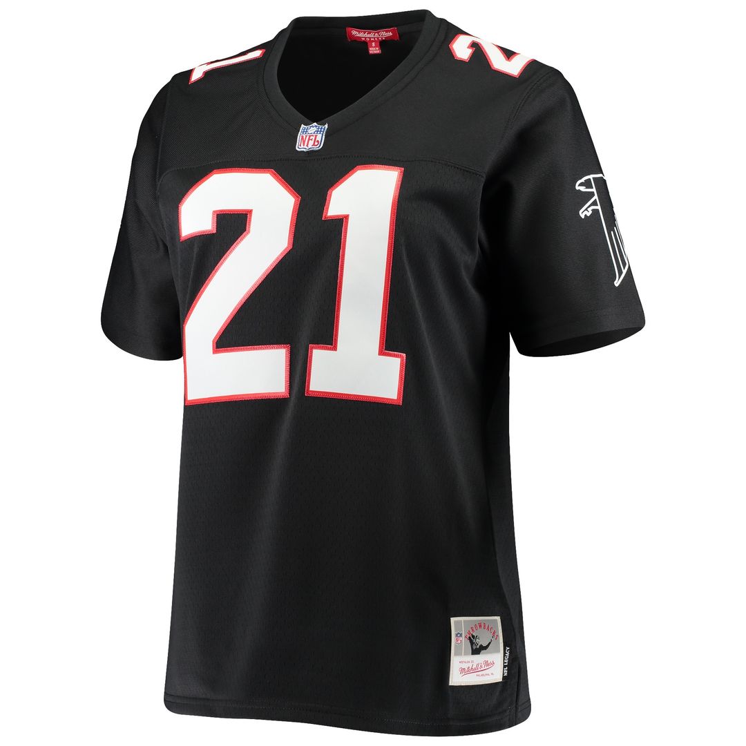 Deion Sanders Atlanta Falcons Mitchell & Ness Women's Legacy Replica Team Jersey - Black Official NFL Team Apparel Football Fan Gear