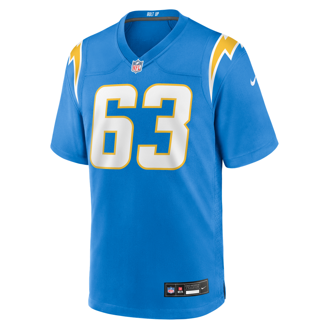 Tyler Biadasz Los Angeles Chargers Nike Team Game Jersey - Powder Blue Official NFL Team Apparel Football Fan Gear