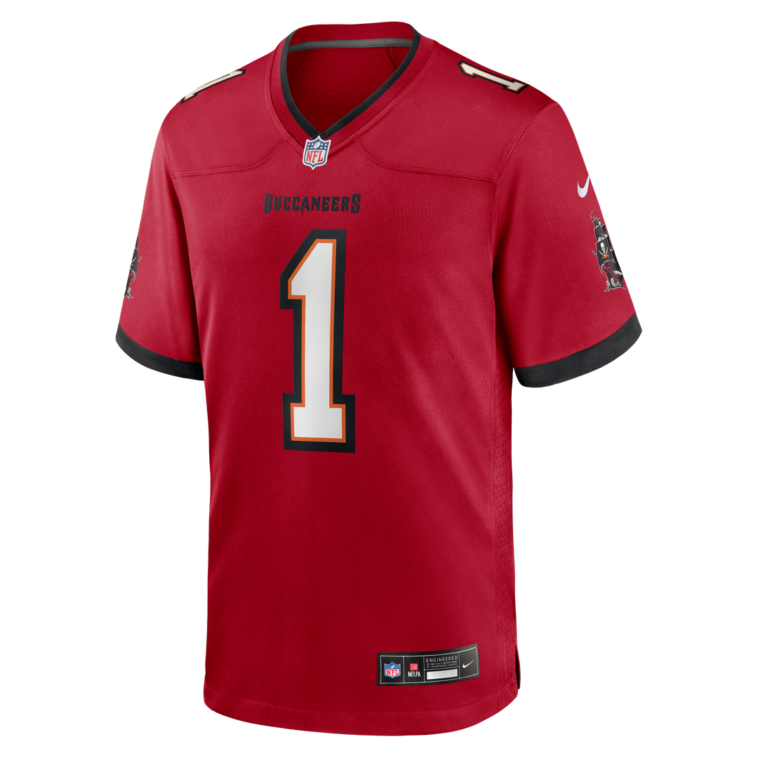 Number 1 Dad Tampa Bay Buccaneers Nike Game Jersey - Red Official NFL Team Apparel Football Fan Gear