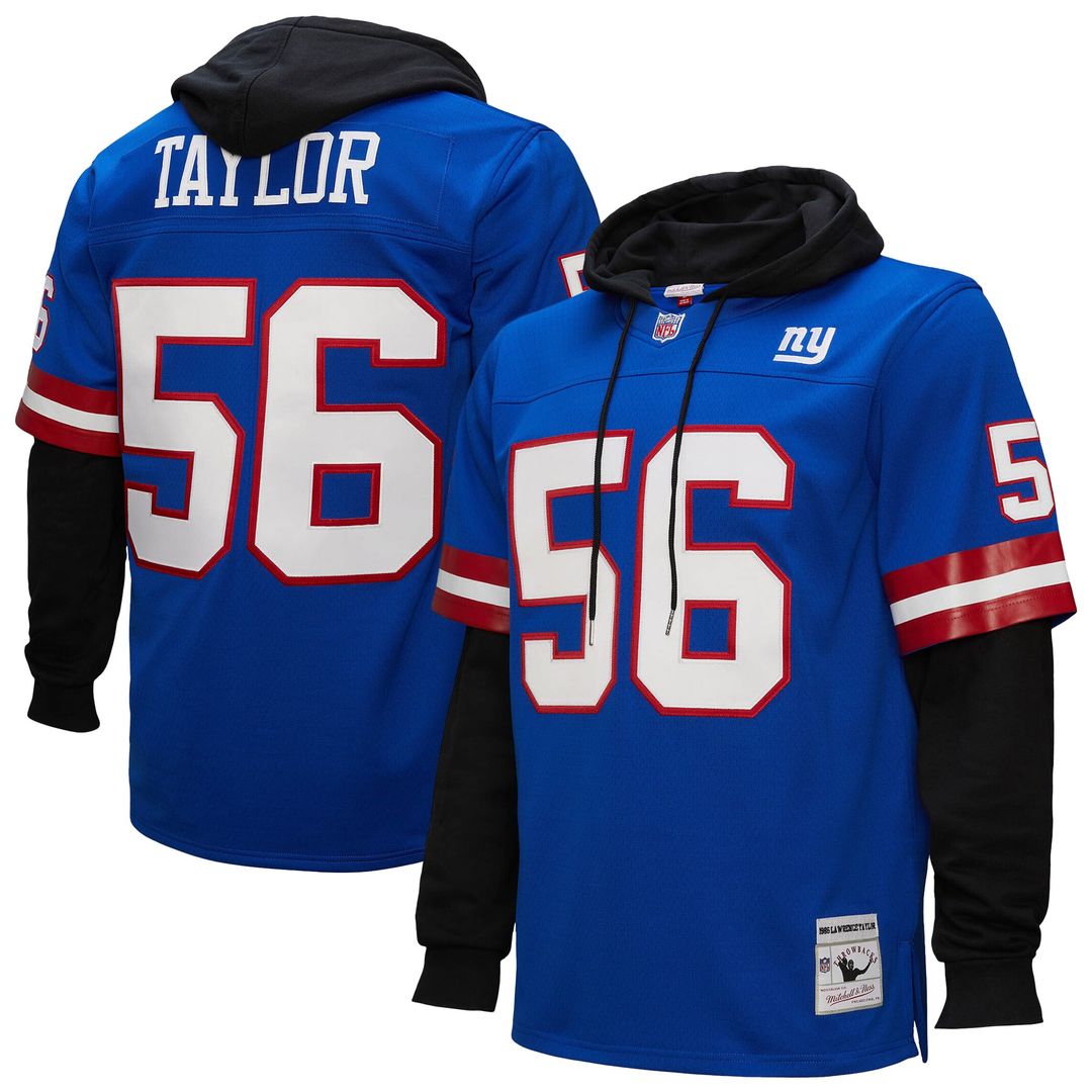Lawrence Taylor New York Giants Mitchell & Ness Player Name & Number Hoodie Legacy Jersey - Royal Official NFL Team Apparel Football Fan Gear