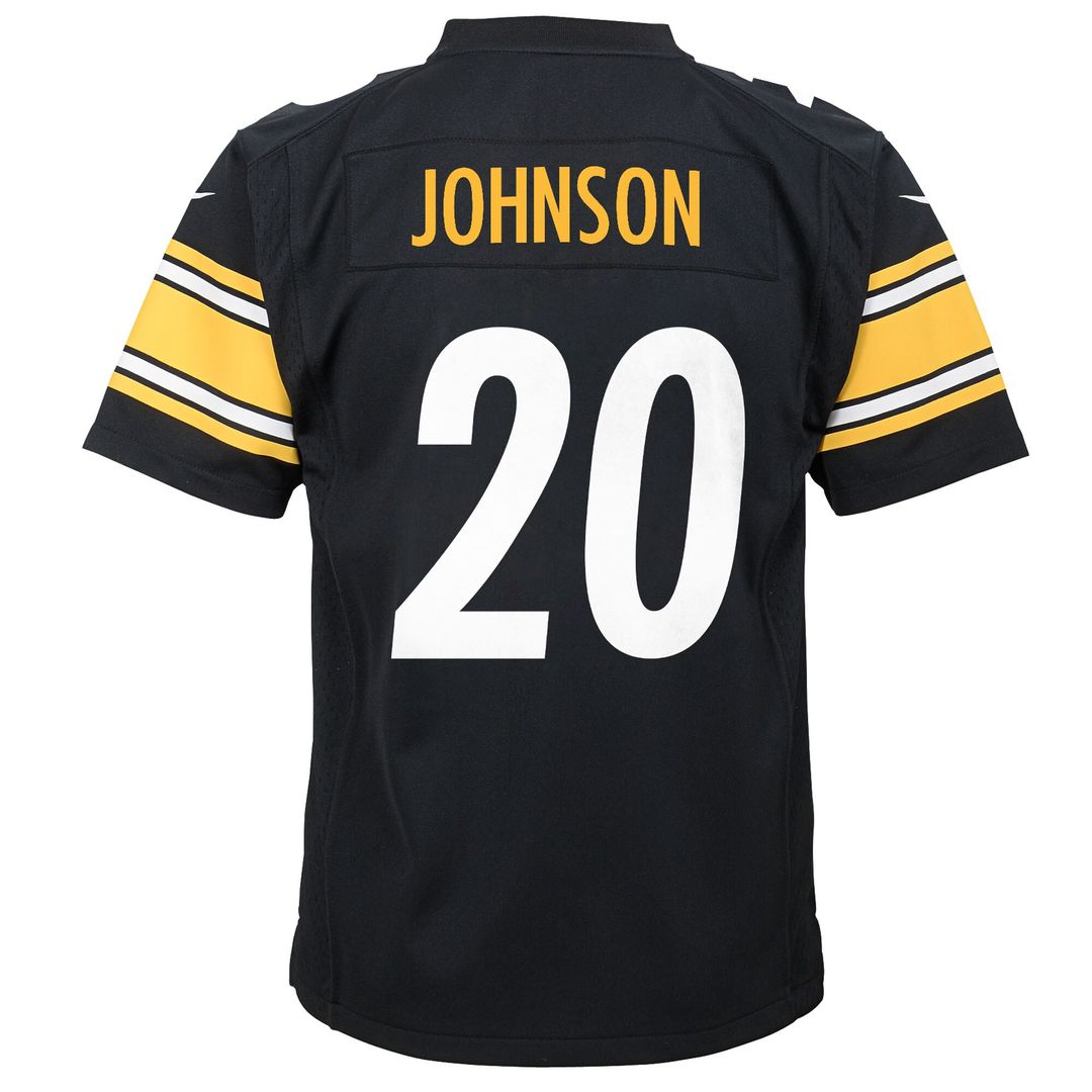Kaleb Johnson Pittsburgh Steelers Nike Youth Team Game Jersey - Black Official NFL Team Apparel Football Fan Gear
