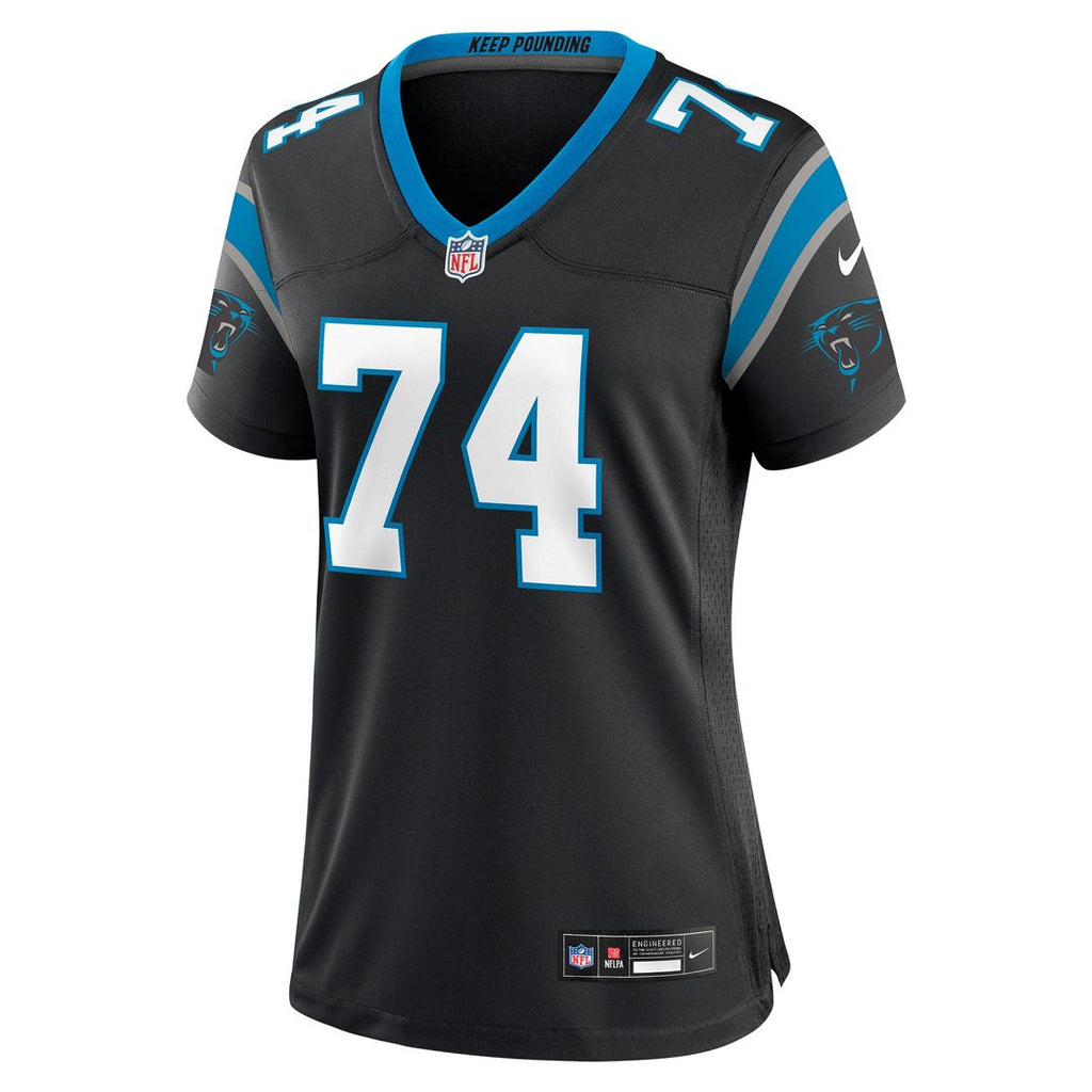 Jake Curhan Carolina Panthers Nike Women's Team Game Jersey - Black Official NFL Team Apparel Football Fan Gear