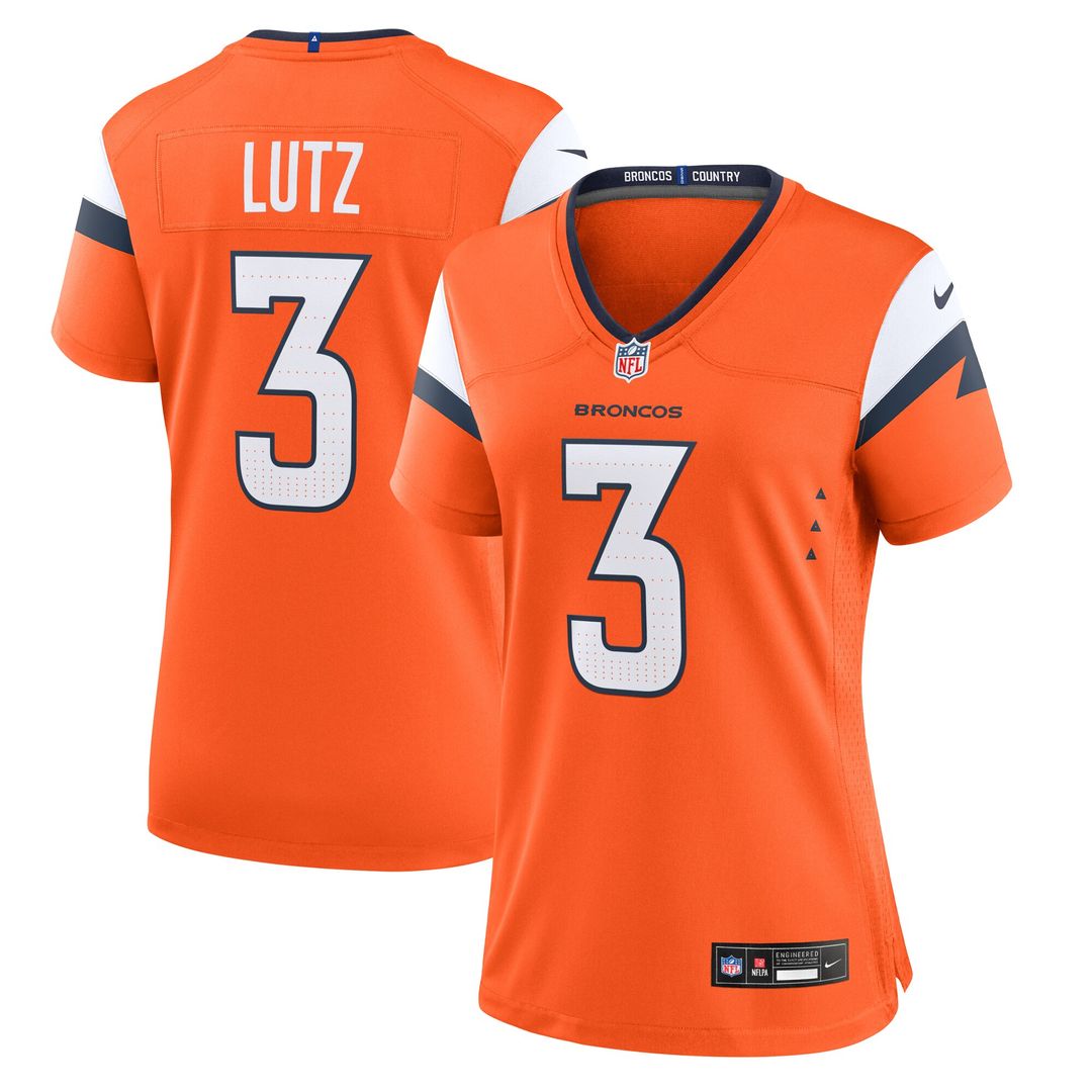 Wil Lutz Denver Broncos Nike Women's Team Game Jersey - Orange Official NFL Team Apparel Football Fan Gear