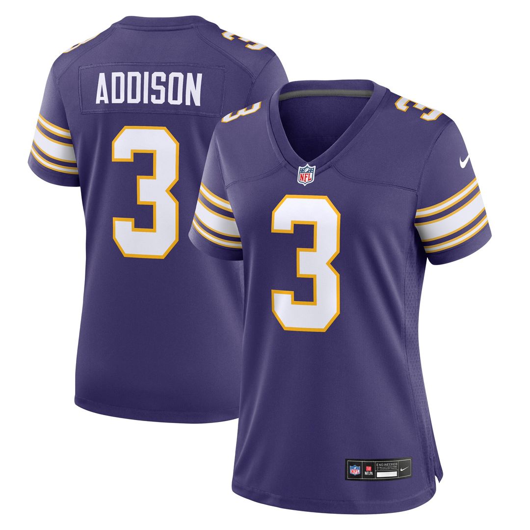 Jordan Addison Minnesota Vikings Nike Women's Alternate Game Jersey - Purple Official NFL Team Apparel Football Fan Gear