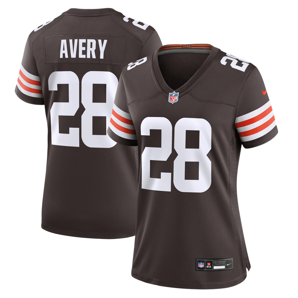 Tre Avery Cleveland Browns Nike Women's Team Game Jersey - Brown Official NFL Team Apparel Football Fan Gear